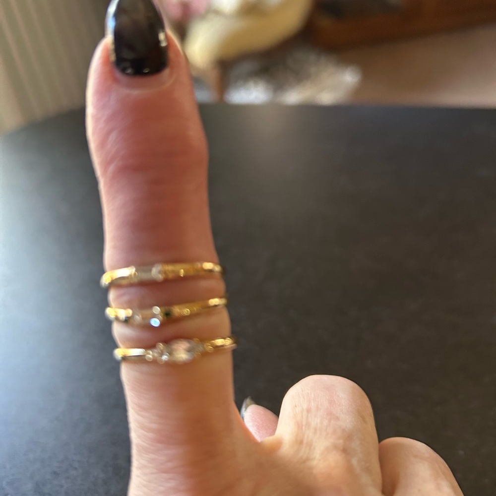 Elegant Gold Stacking Rings - Picture 8 of 9